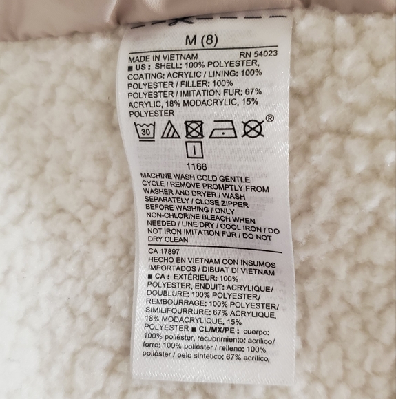 Old Navy Girls Faux Fur Hood Long Sleeve Parka Jacket Light Rose Gold Size 8 - Picture 5 of 5